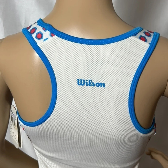 Wilson white halter tennis dress,activewear,racer back,pleated skirt,logo,slits - Picture 5 of 17